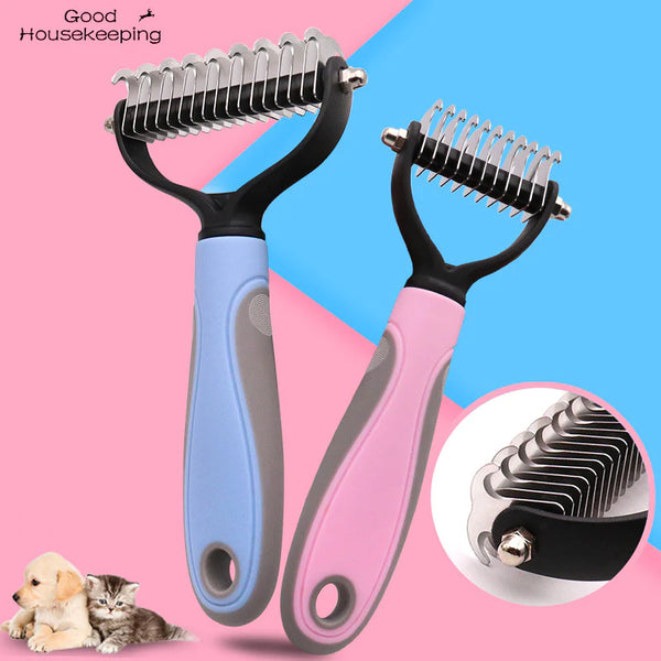 Versatile Pet Grooming Comb: De-matting, De-shedding, and Fur Trimming Tool for Cats and Dogs